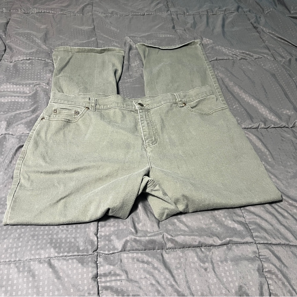 charter club green Ish Gray jeans Women's size 16